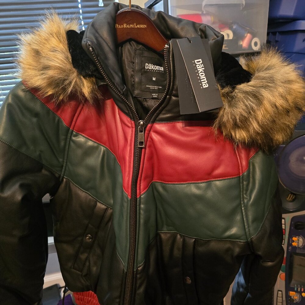 PADDED BOMBER JACKET W/ FOX FUR